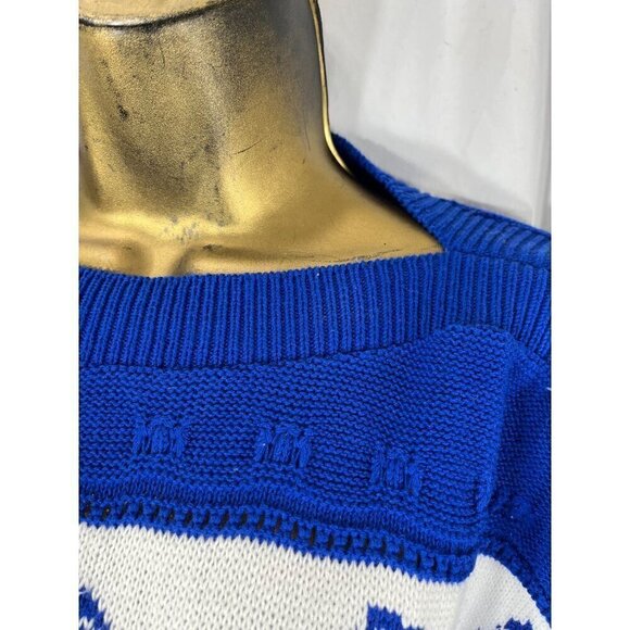 Y2K Fashion Formulas Fish Cropped Sweater L Starfish Nautical Striped Resort - Picture 5 of 7